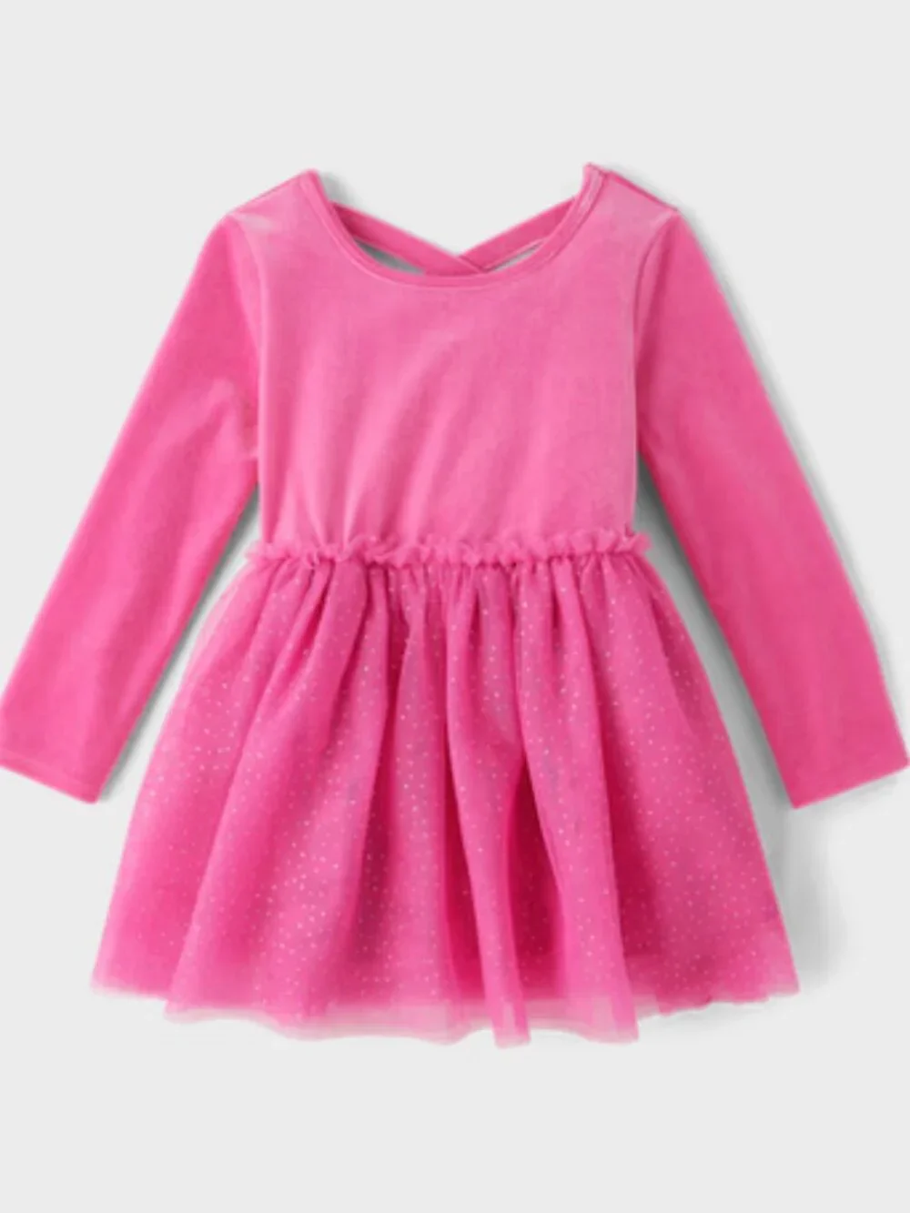 NWT The Children's Place Girls Pink Velvet GlitterTutu Dress Size X-Small